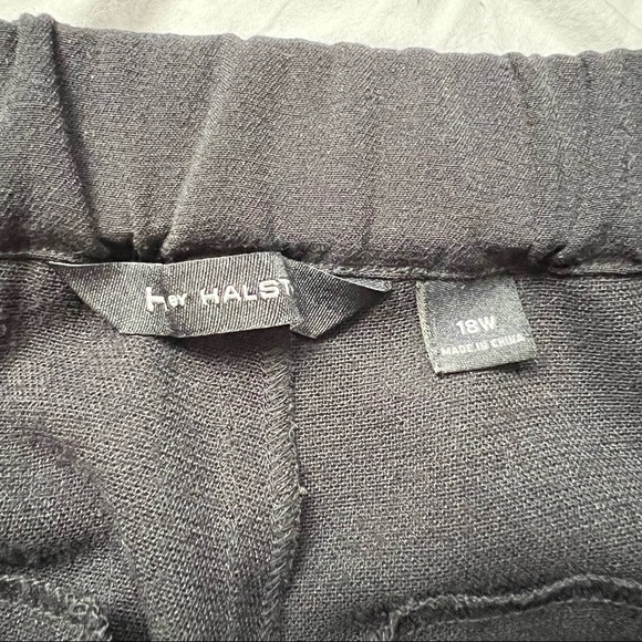 H by Halston Stitch Pleat Seamed Wide Leg Crop Pants - Picture 9 of 11